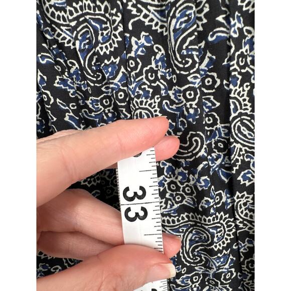 Sea New York Dress Womens XS Navy Blue Mini Tiered Paisley Floral Ruffle Ivette - Picture 8 of 9